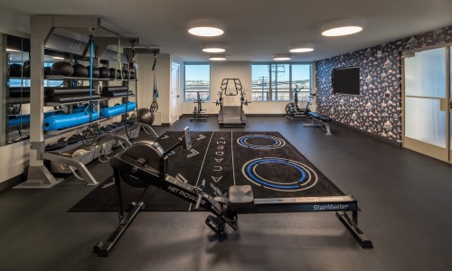 fitness center with ample space