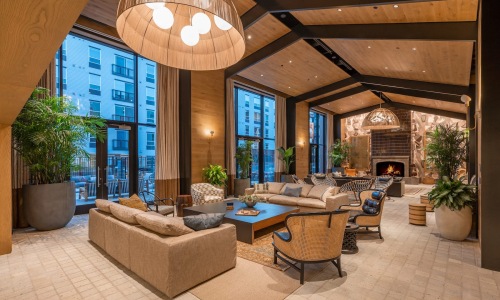 open clubroom with ample seating